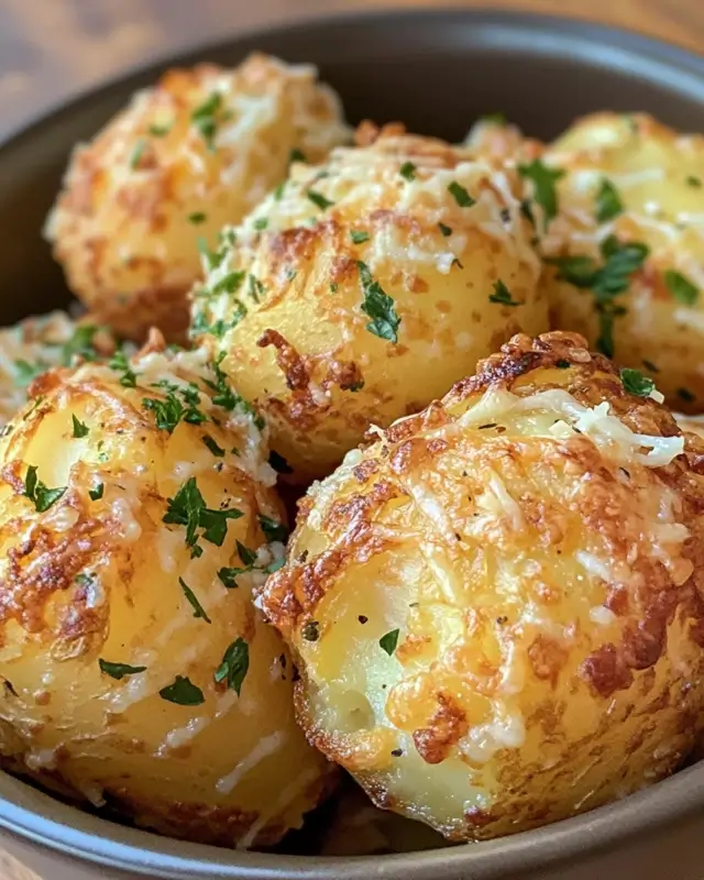 Air Fryer Baked Garlic Parmesan Potatoes: Crispy Perfection in Minutes