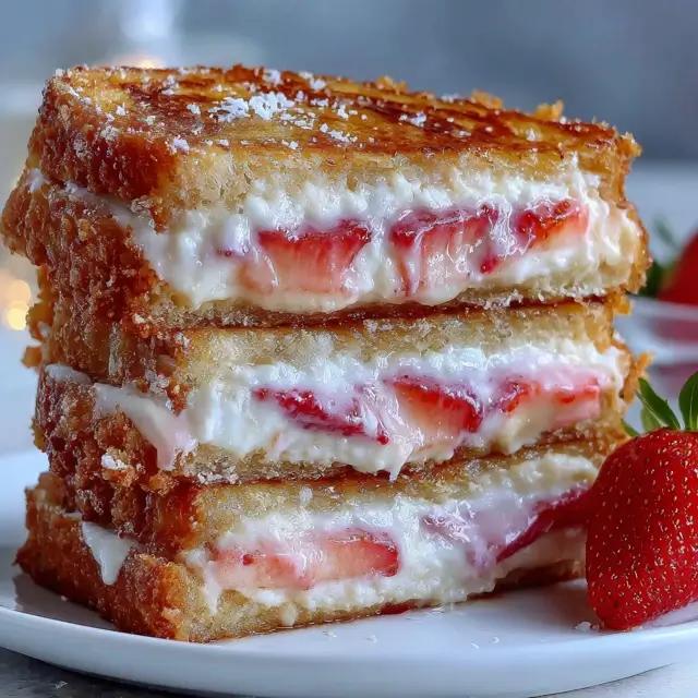 Heavenly Fried Strawberry Cheesecake Sandwiches: Decadent Dessert Recipe