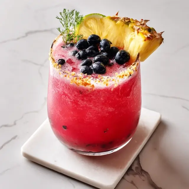 Pineapple Blueberry Margarita Bliss: Your Tropical Escape Awaits!