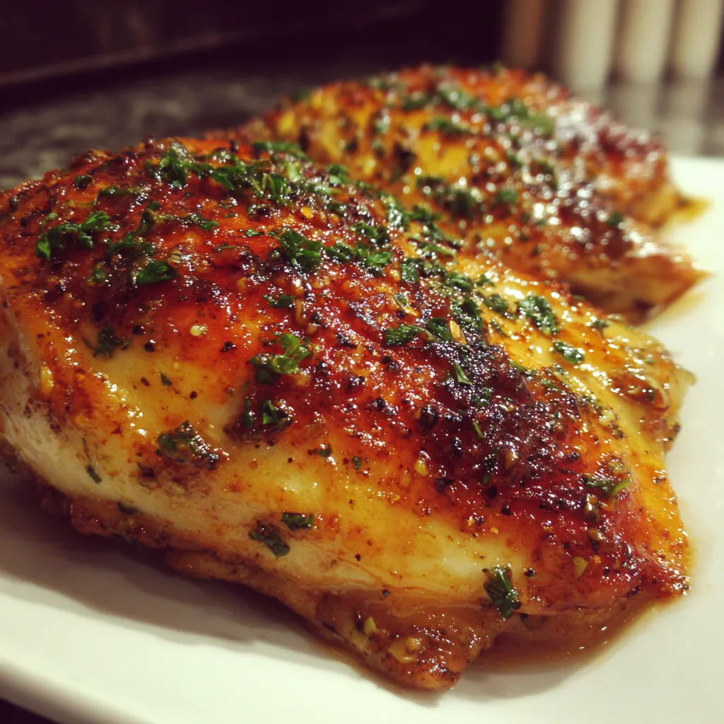 Juicy baked chicken breast, fresh herbs. Delicious & easy recipe!