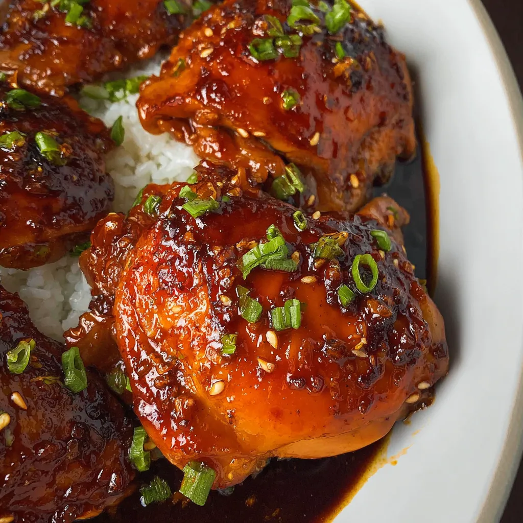 Tender honey garlic slow cooker chicken thighs with carrots, onions, and fresh herbs - a delicious, hands-off dinner.