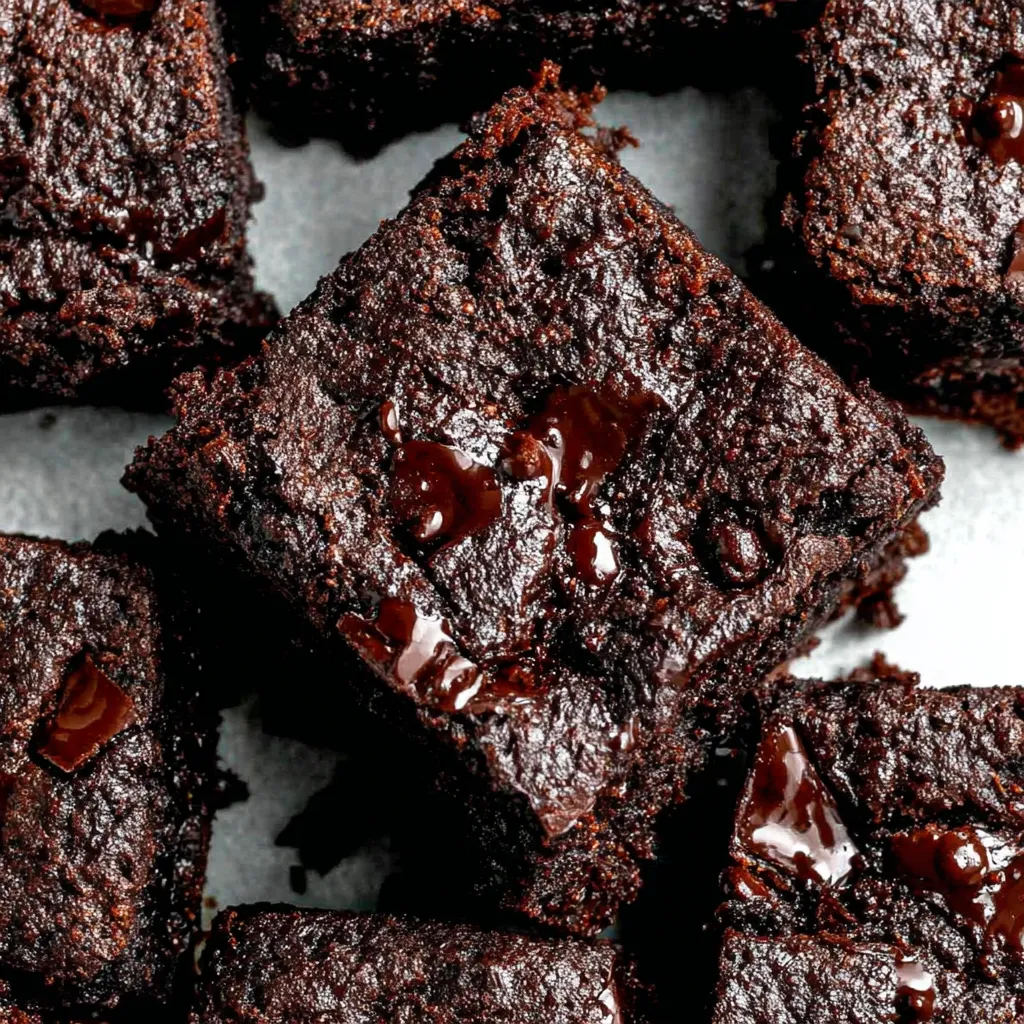Fudgy zucchini brownies with a rich chocolate glaze, showcasing how veggie-packed treats can be deliciously indulgent.