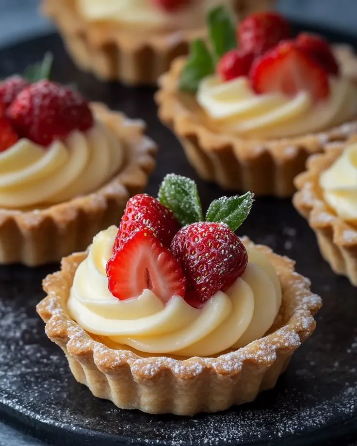 Indulge in the Irresistible Taste of Fresh Strawberry Tartlets