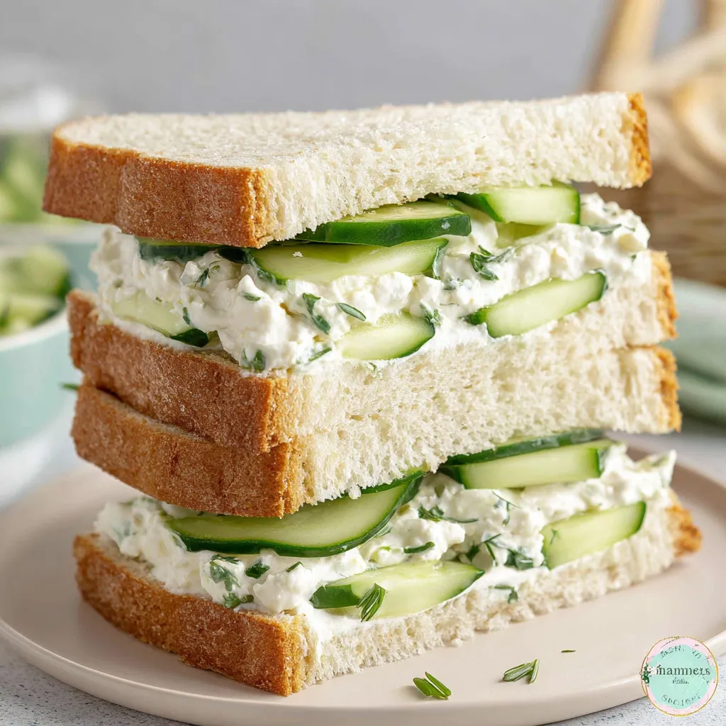 Cucumber sandwiches, a classic British tea party treat.