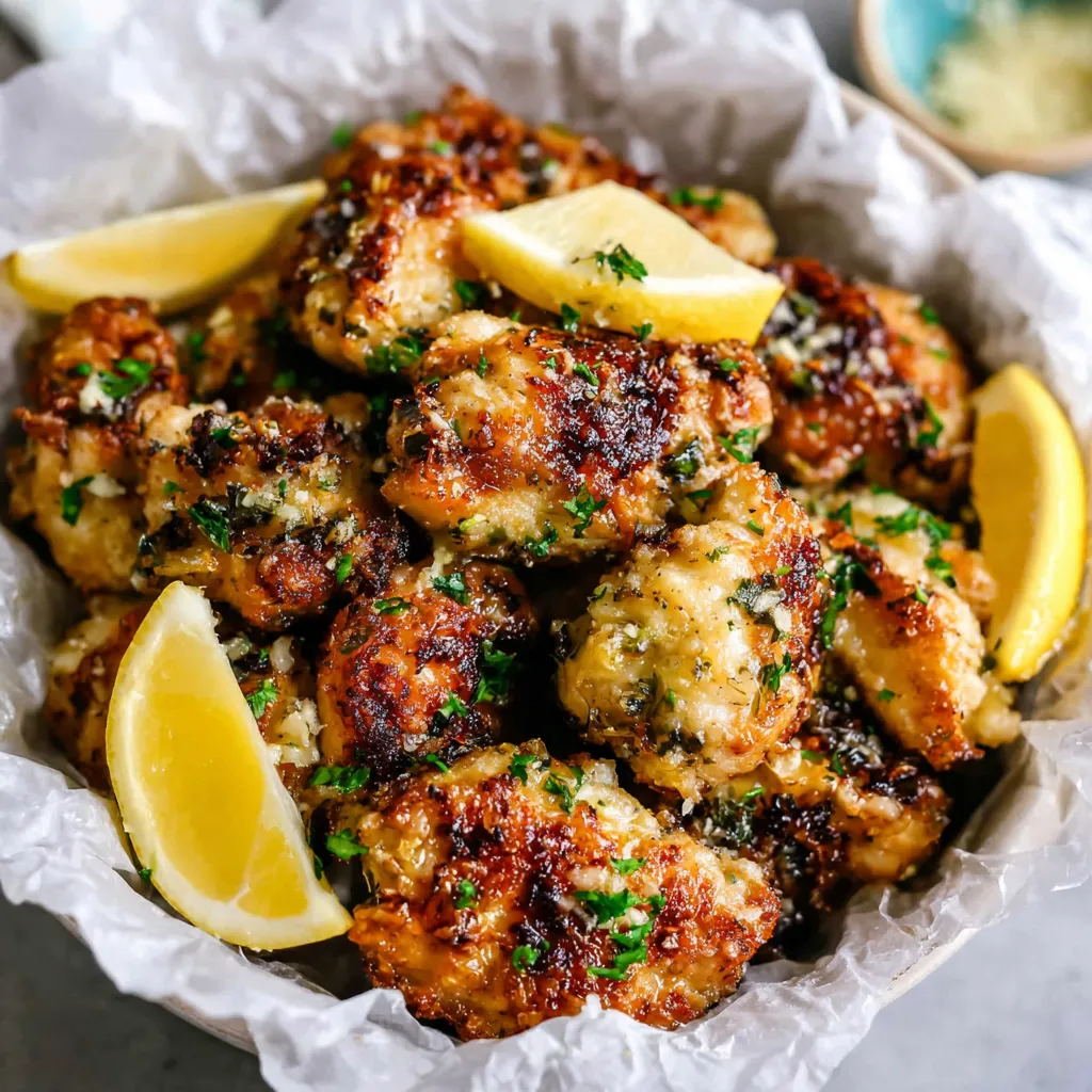 Air Fryer Lemon Garlic Chicken Bites: Guilt-Free & Crispy!