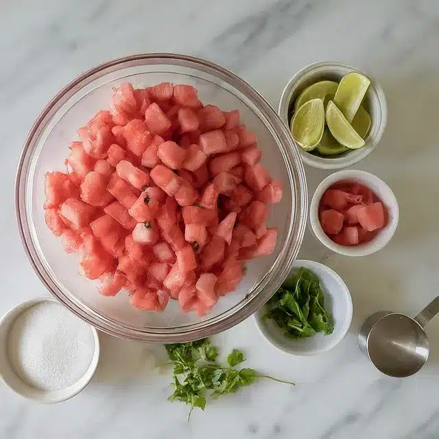 Ingredients for REFRESHING WATERMELON SALSA RECIPE