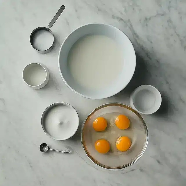 Ingredients for ULTIMATE FRENCH SILK ICE CREAM