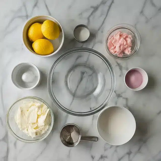 Ingredients for WHIPPED PINK LEMONADE HEAVEN