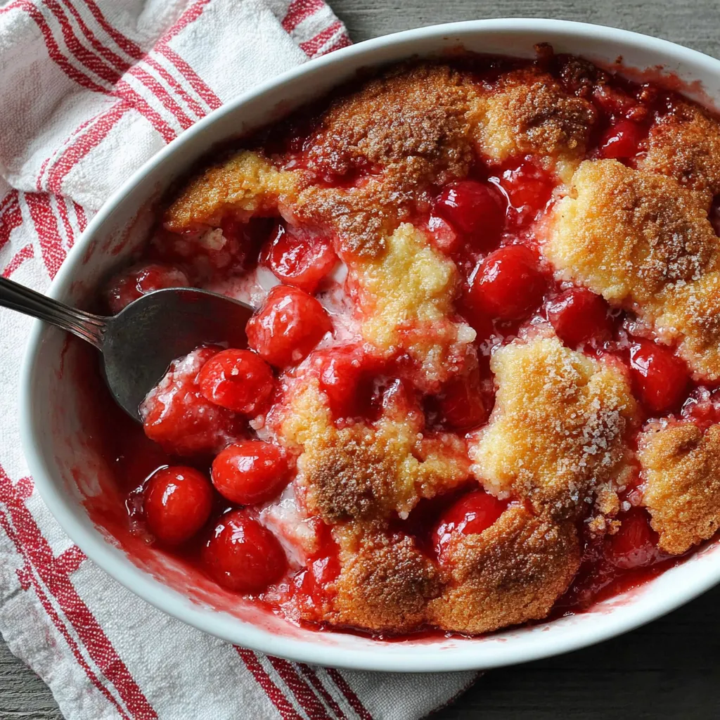 EASIEST CHERRY COBBLER EVER