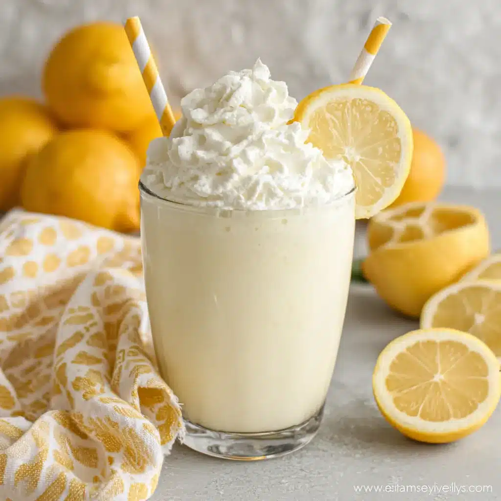 Copycat Chick-fil-A frosted lemonade recipe, creamy and refreshing.