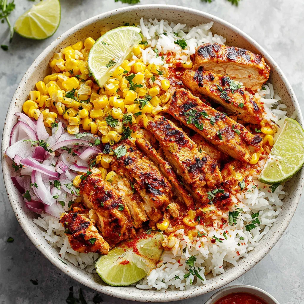 STREET CORN CHICKEN RICE BOWL