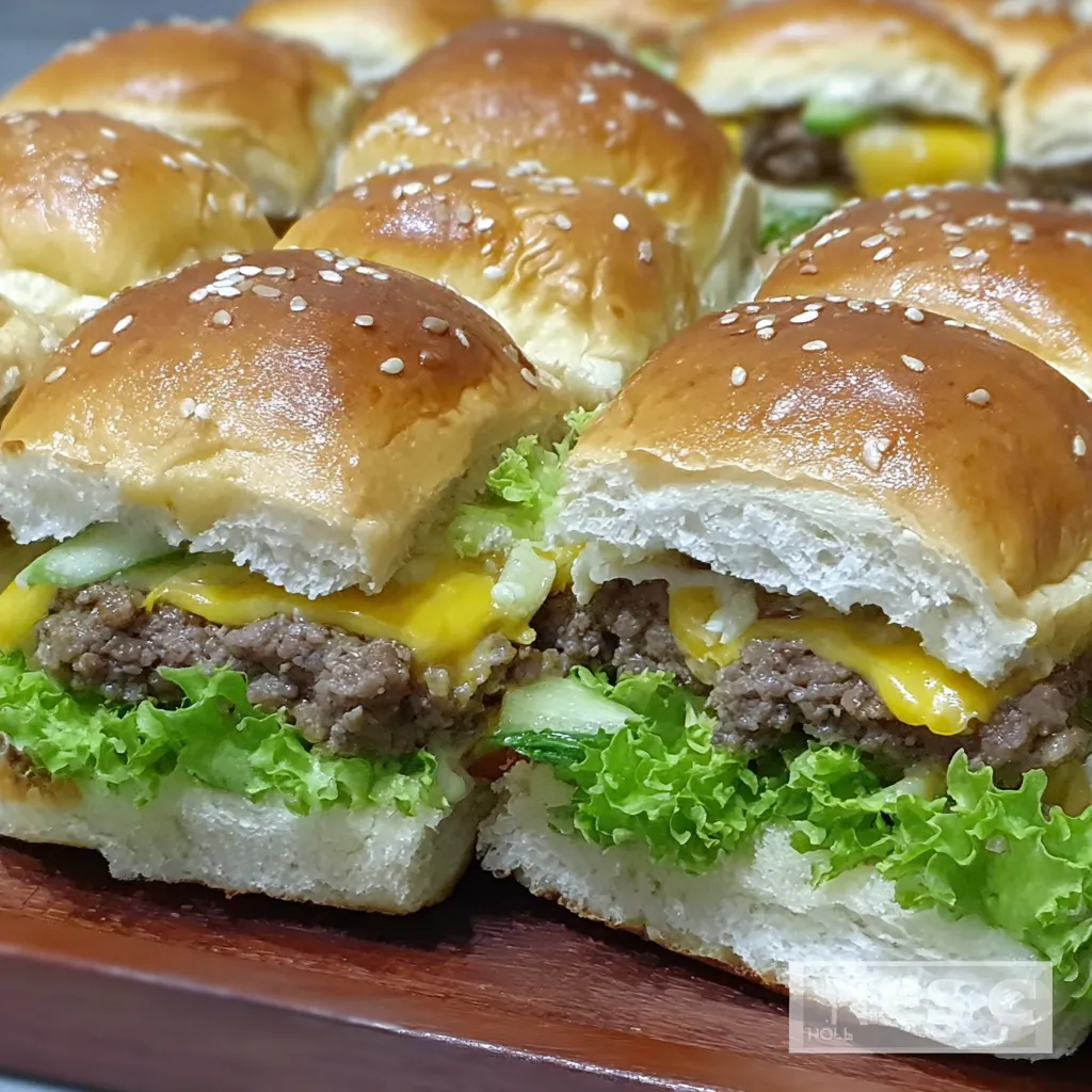 These irresistible Big Mac sliders offer bite-sized burger bliss, showcasing a delicious and miniature version of the classic McDonald's favorite.