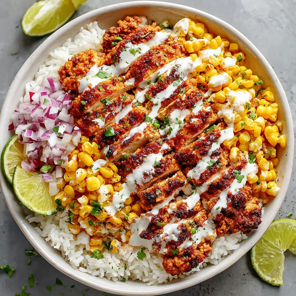A vibrant Mexican Street Corn Chicken Bowl showcases a quick and delicious dinner option, highlighting fresh ingredients and easy preparation for a satisfying meal.