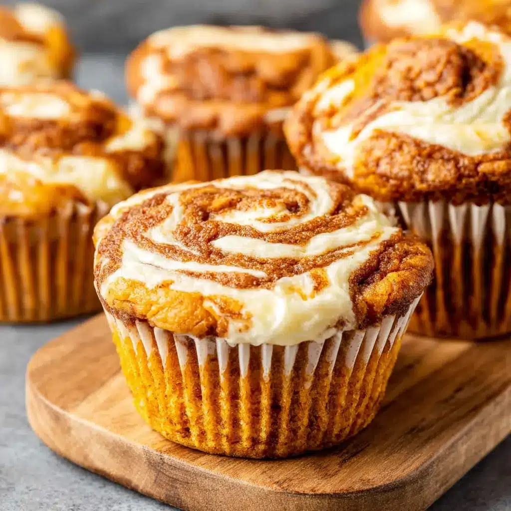 Dreamy pumpkin muffins with a creamy cheese swirl are pictured as a delectable second content image.
