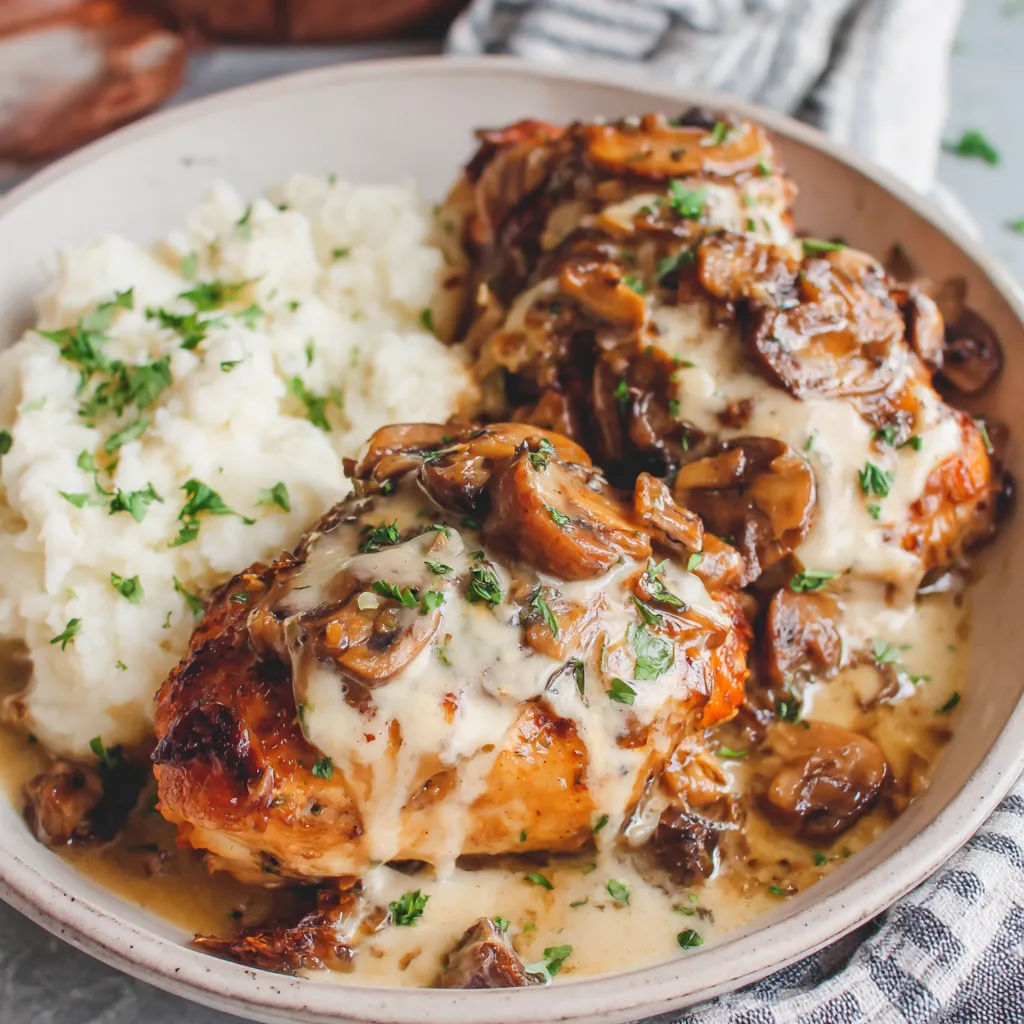 Texas Roadhouse Smothered Chicken with Jack Cheese recipe. Easy dinner!