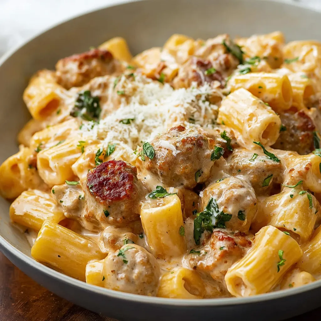 CREAMY SAUSAGE PASTA HEAVEN