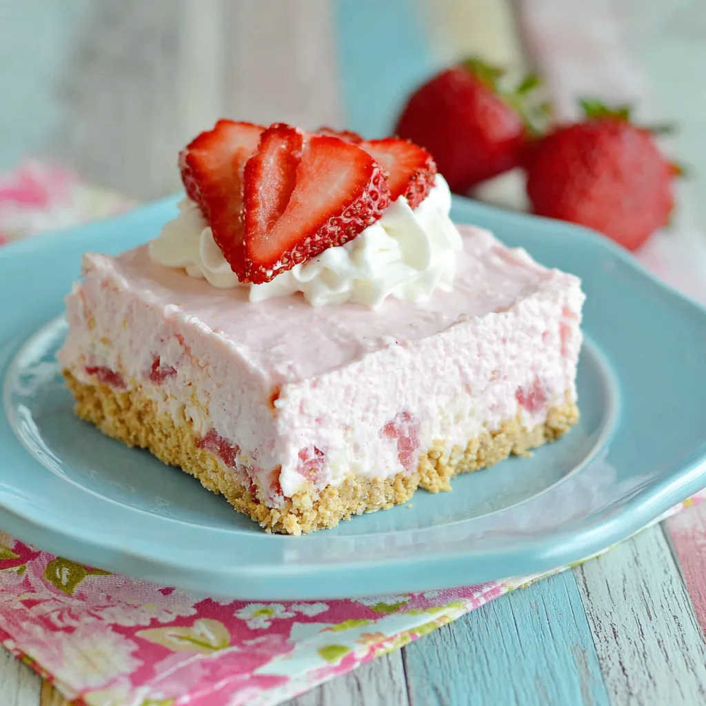 EASY NO-BAKE STRAWBERRY BARS
