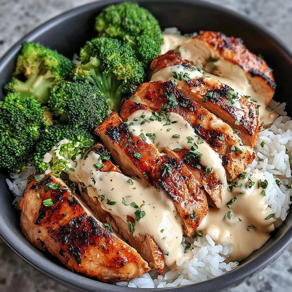 GARLIC CHICKEN BROCCOLI BOWLS