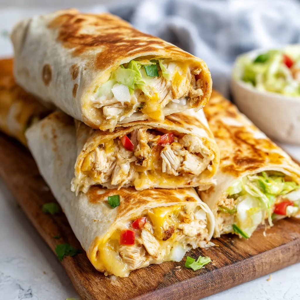 GARLIC CHICKEN WRAPS: OBSESSED