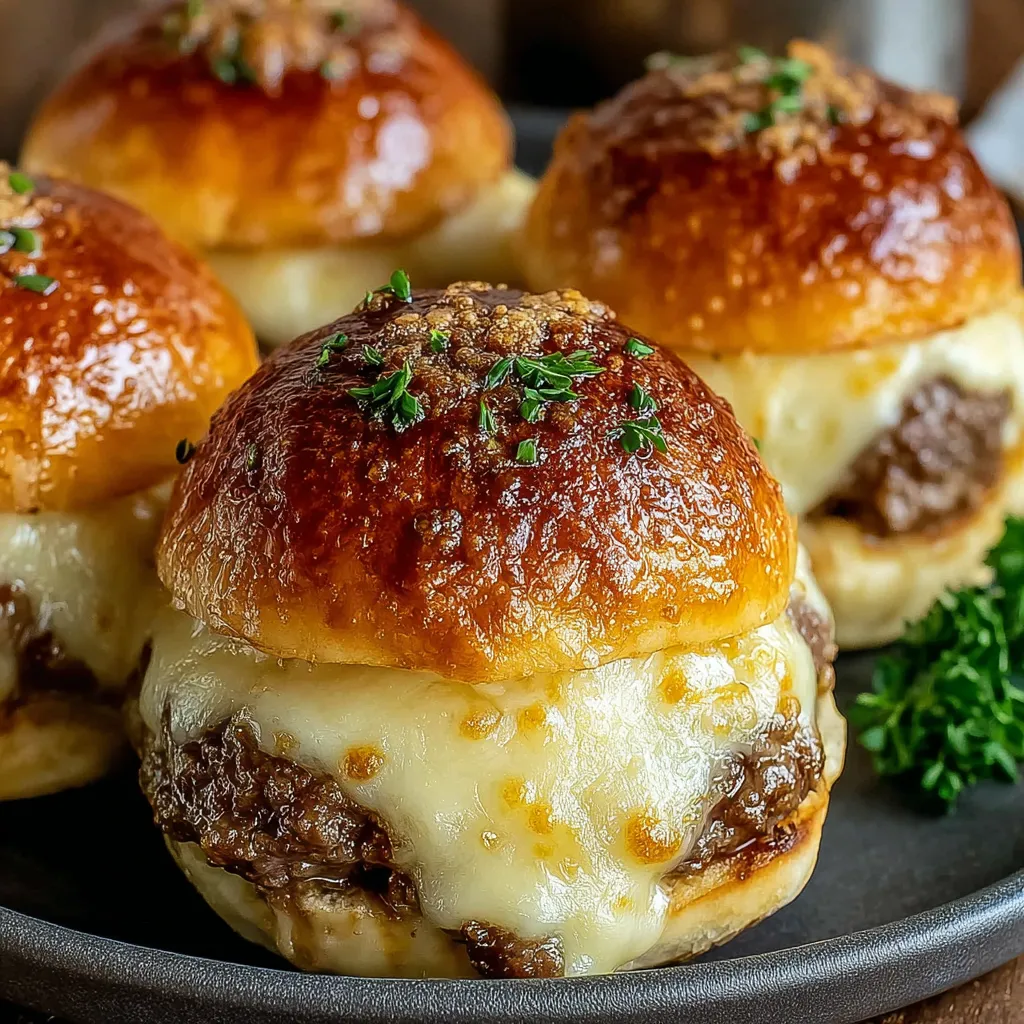 GARLIC PARMESAN BURGER BOMBS