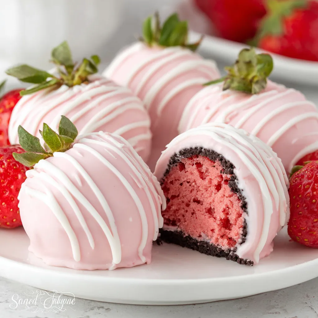 NO-BAKE STRAWBERRY SHORTCAKE BITES
