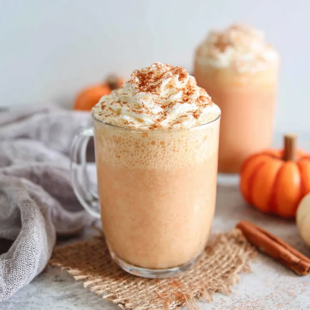 Easy pumpkin spice milk, a simple and delicious homemade fall drink, is pictured.