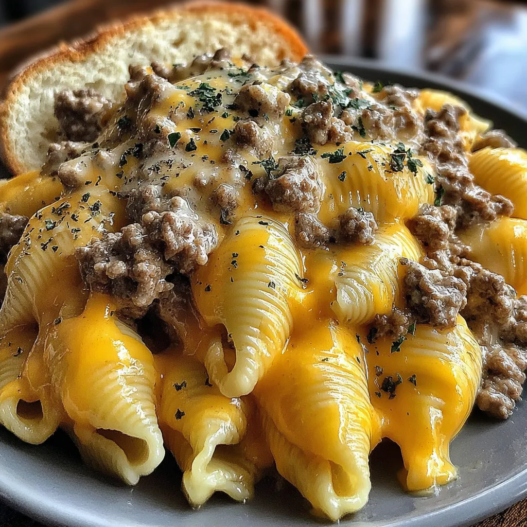 Creamy Crockpot Cheesy Ranch Beef Pasta second content image showcasing its delicious texture and cheesy sauce.