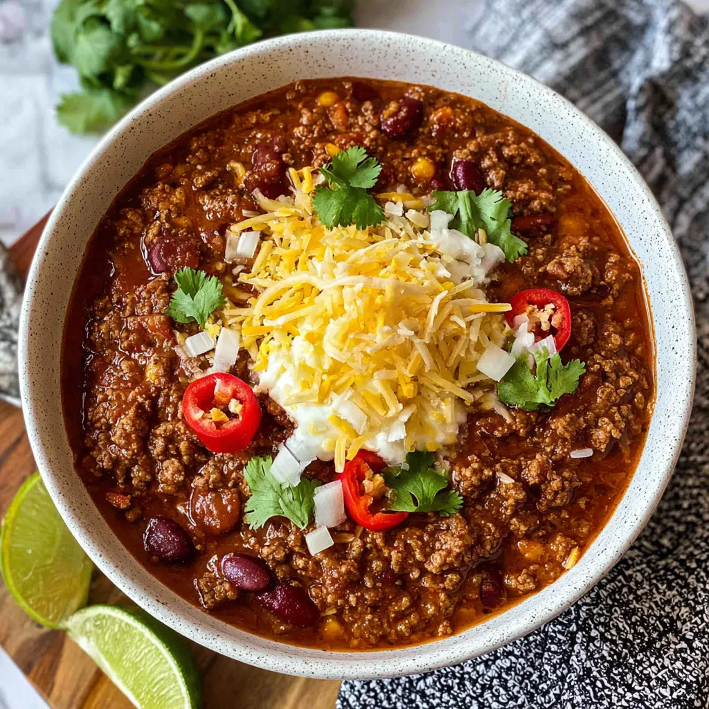 EASIEST STOVETOP BEEF CHILI