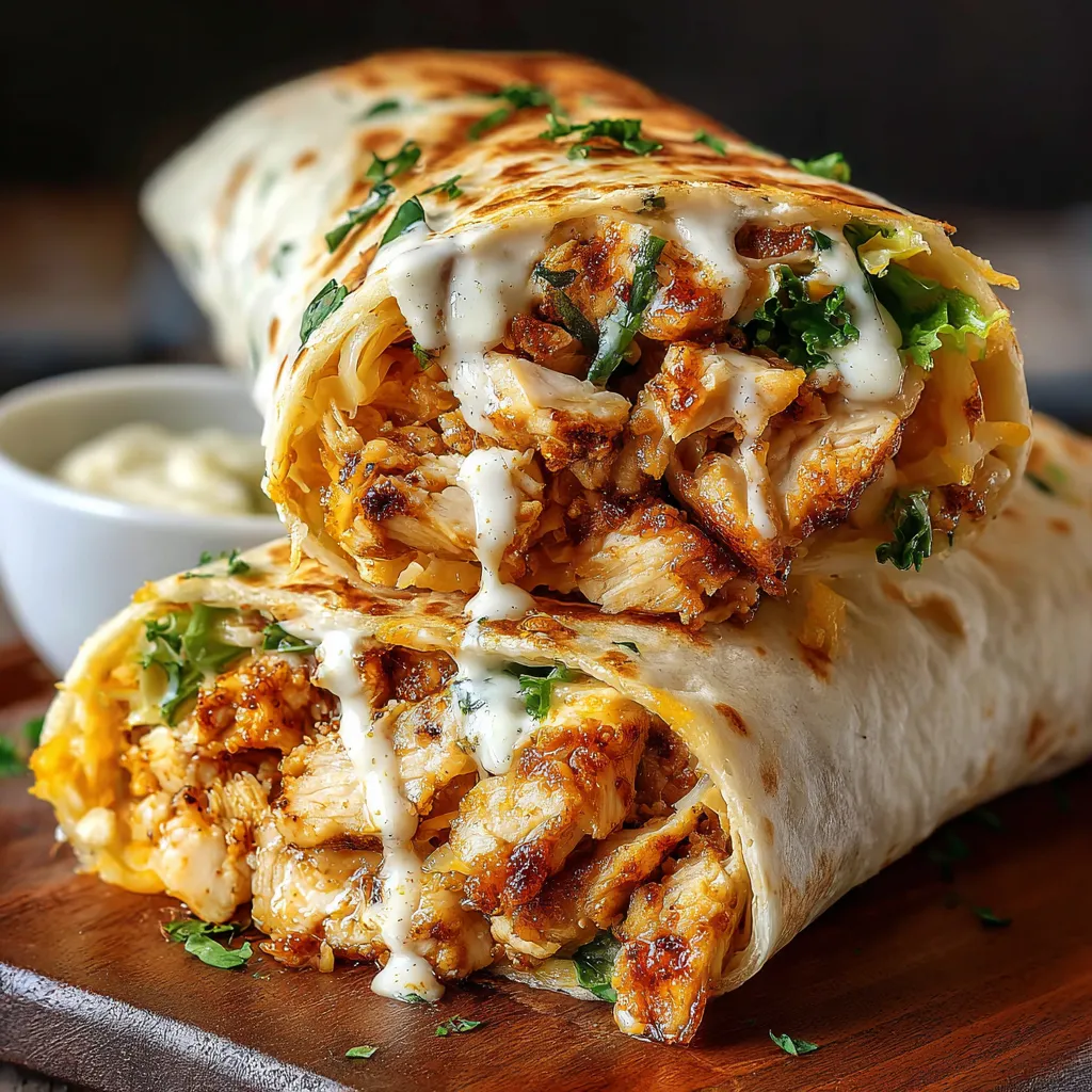 GARLIC CHICKEN WRAPS: BOOM!