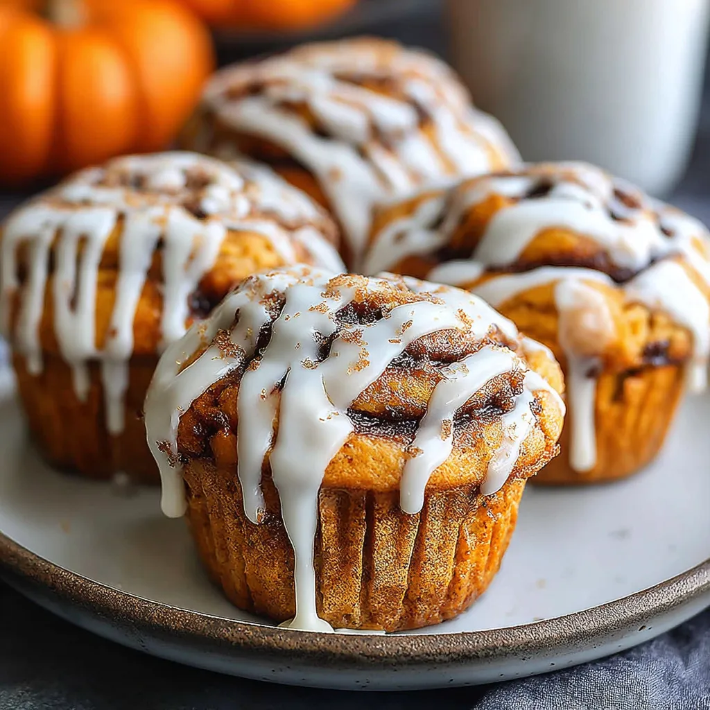 PUMPKIN CINNAMON ROLL MUFFINS