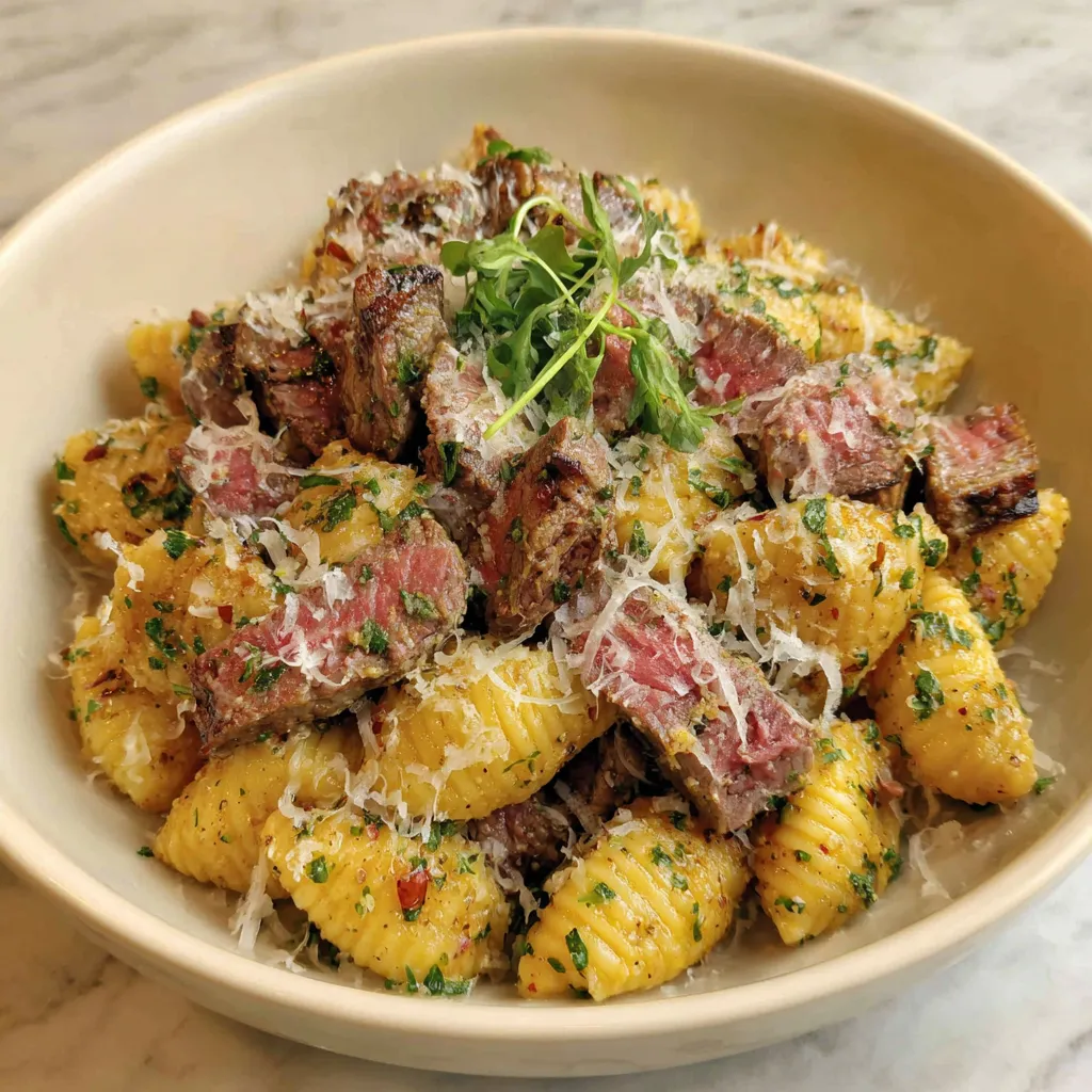 Creamy Parmesan Garlic Beef features tender beef simmered in a rich and flavorful sauce, perfect for a comforting and delicious meal.