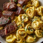 Steak tortellini, a savory pasta dish featuring tender steak filling, is showcased as the article's featured image.