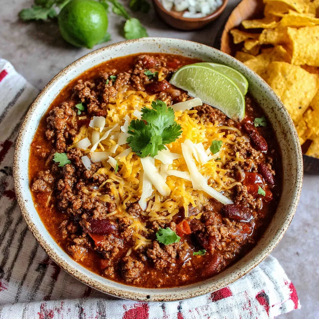 STOVE TOP BEEF CHILI!