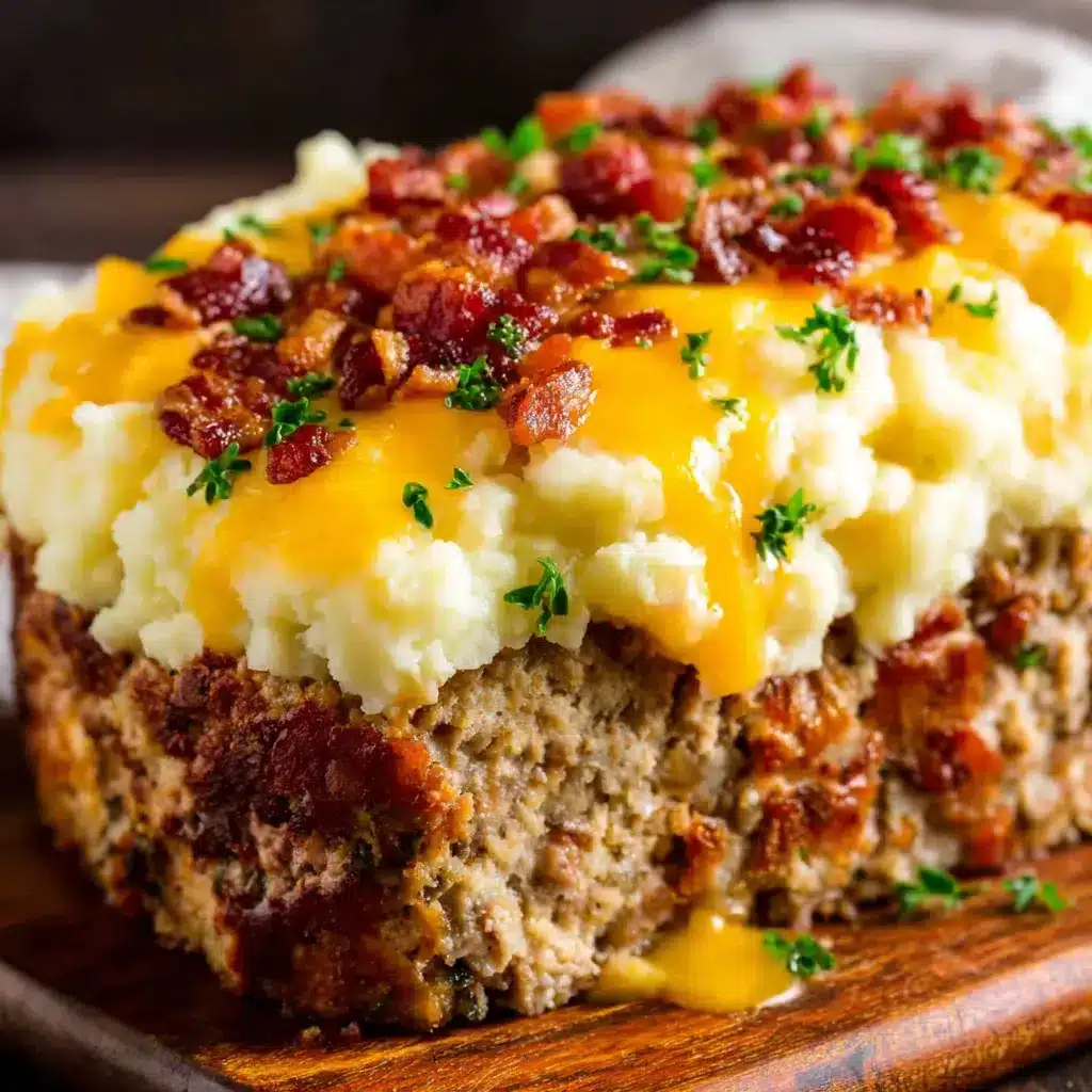 A delicious plate of Meatloaf Mashed Potatoes is shown as the featured image for a food blog post.