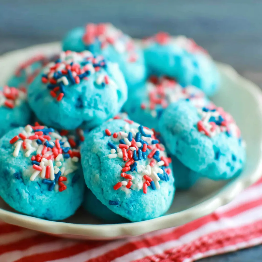 Cake Mix Jello Cookies Recipe Close-up view of colorful Cake Mix Jello Cookies, showcasing their soft texture and vibrant appearance.
