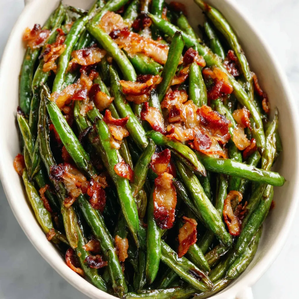 Crack Green Beans Recipe Close-Up A close-up shot showing the delicious texture and vibrant color of freshly prepared Crack Green Beans.