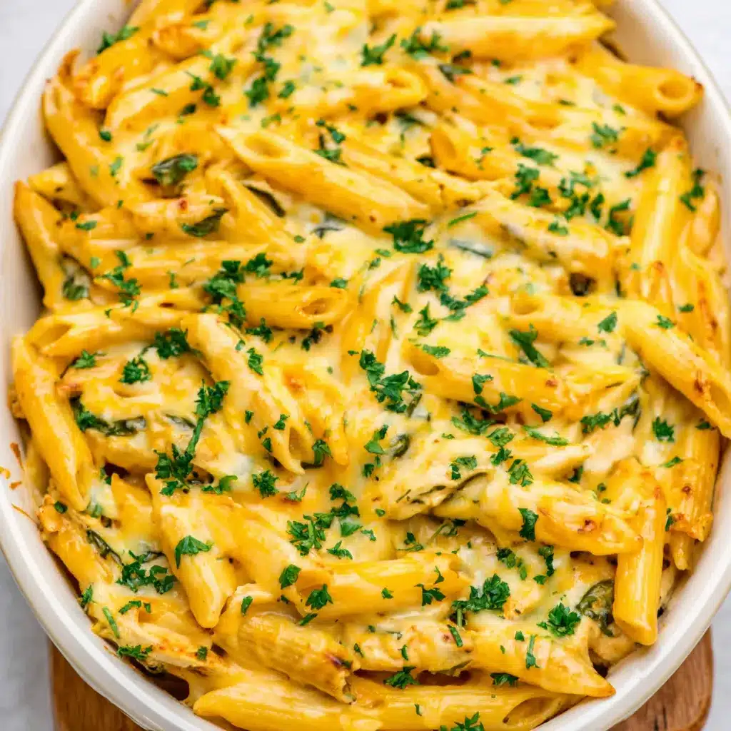 Creamy Crack Chicken Penne Recipe Close-up shot of creamy Crack Chicken Penne pasta, showcasing its cheesy sauce and tender chicken.