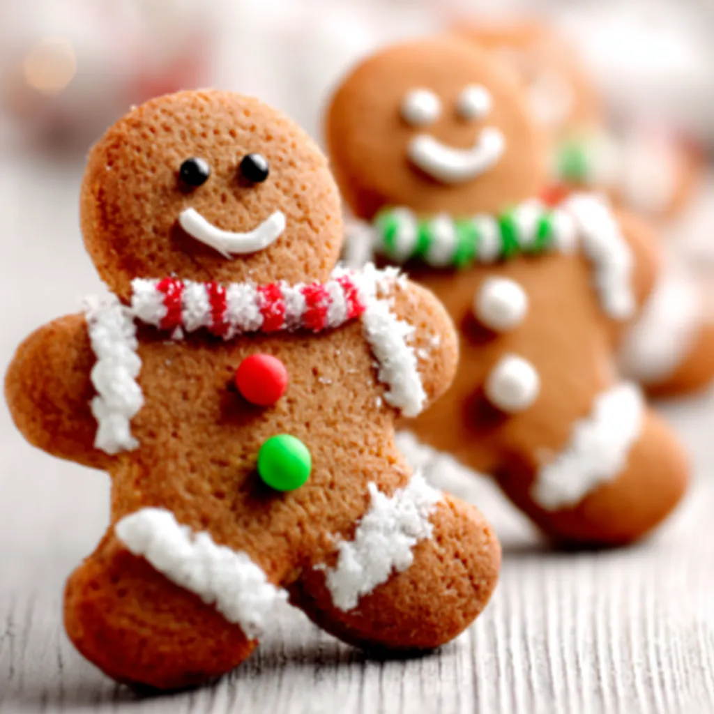 Soft Gingerbread Men Recipe Close-up shows delicious Soft Gingerbread Men arranged on a festive plate, ready to be enjoyed.