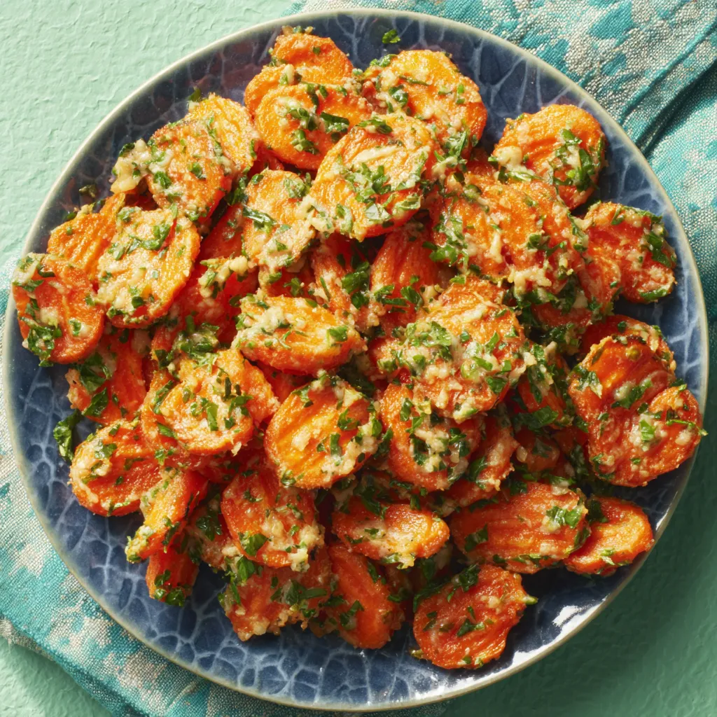 Smashed Carrots Closeup Close-up of prepared Smashed Carrots, illustrating a secondary ingredient or cooking step.
