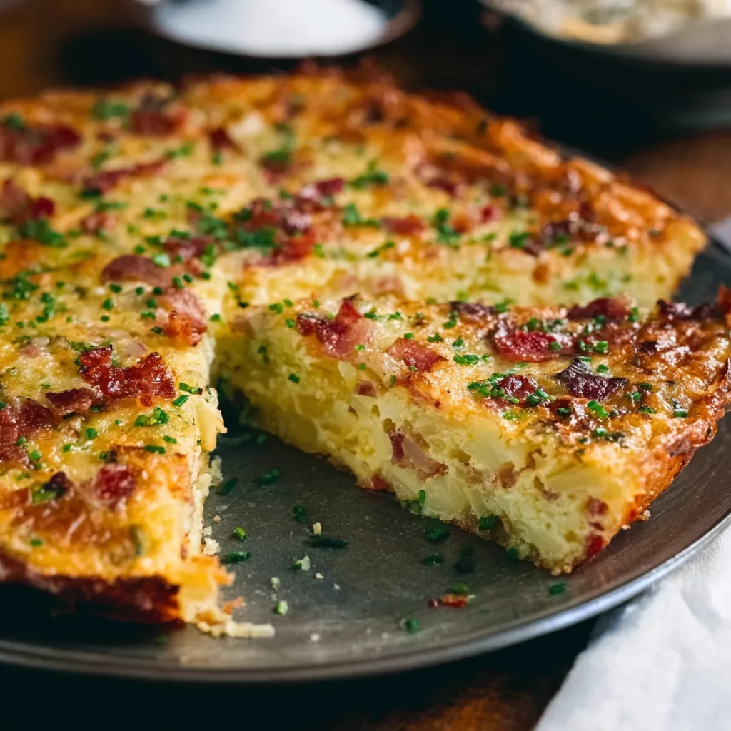 A delicious Bacon Potato Frittata is presented as a featured image.