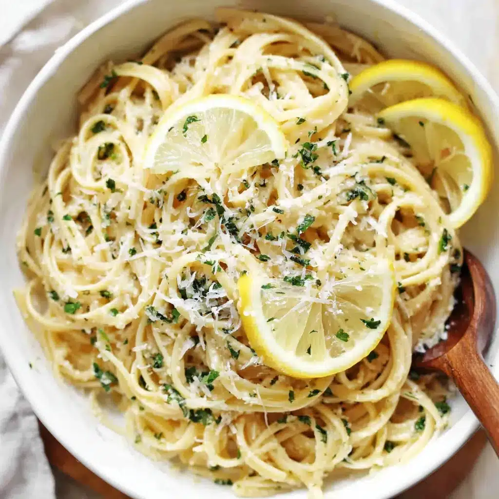 Creamy Garlic Lemon Pasta is beautifully displayed as the featured image, showcasing its creamy sauce and bright lemon zest.