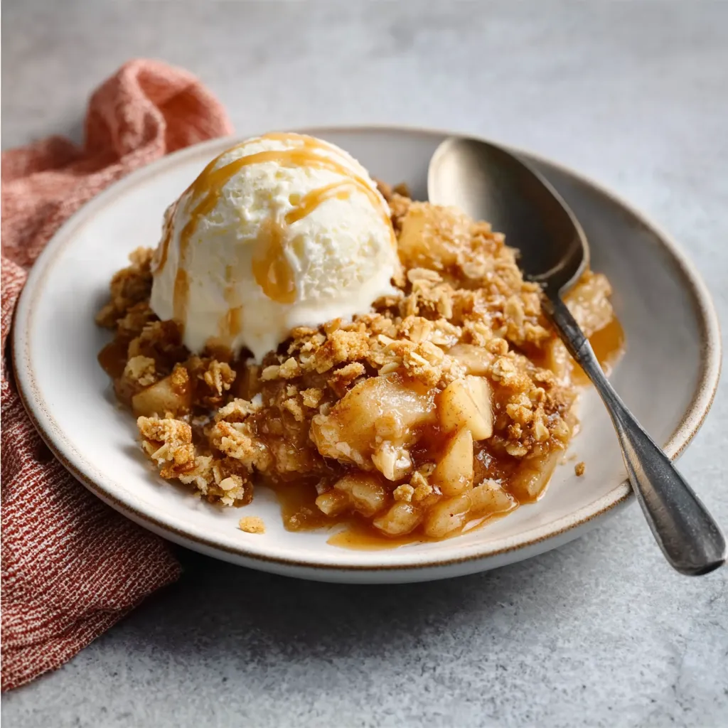 A delicious Canned Apple Crisp is displayed as the featured image for this recipe article.