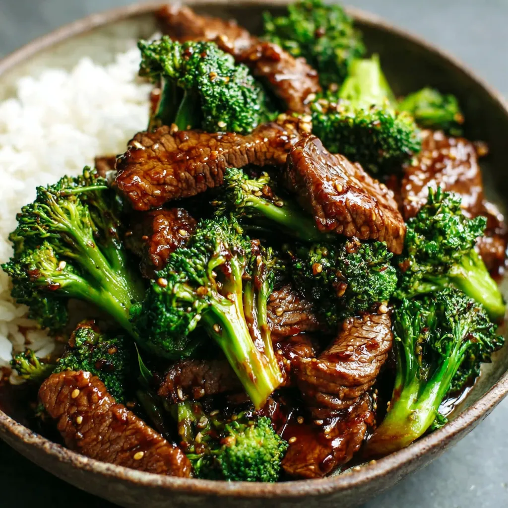 Chinese Beef And Broccoli featured image shows a delicious and savory stir-fry with tender beef and vibrant green broccoli.