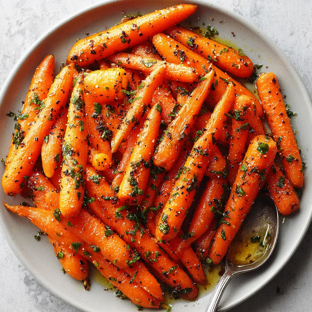 Close-up of glistening Glazed Carrots, a featured image for the recipe article.