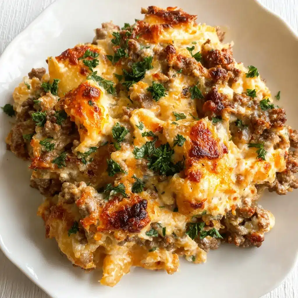 A delicious Hobo Casserole Ground Beef dish is presented as the featured image for the recipe article.