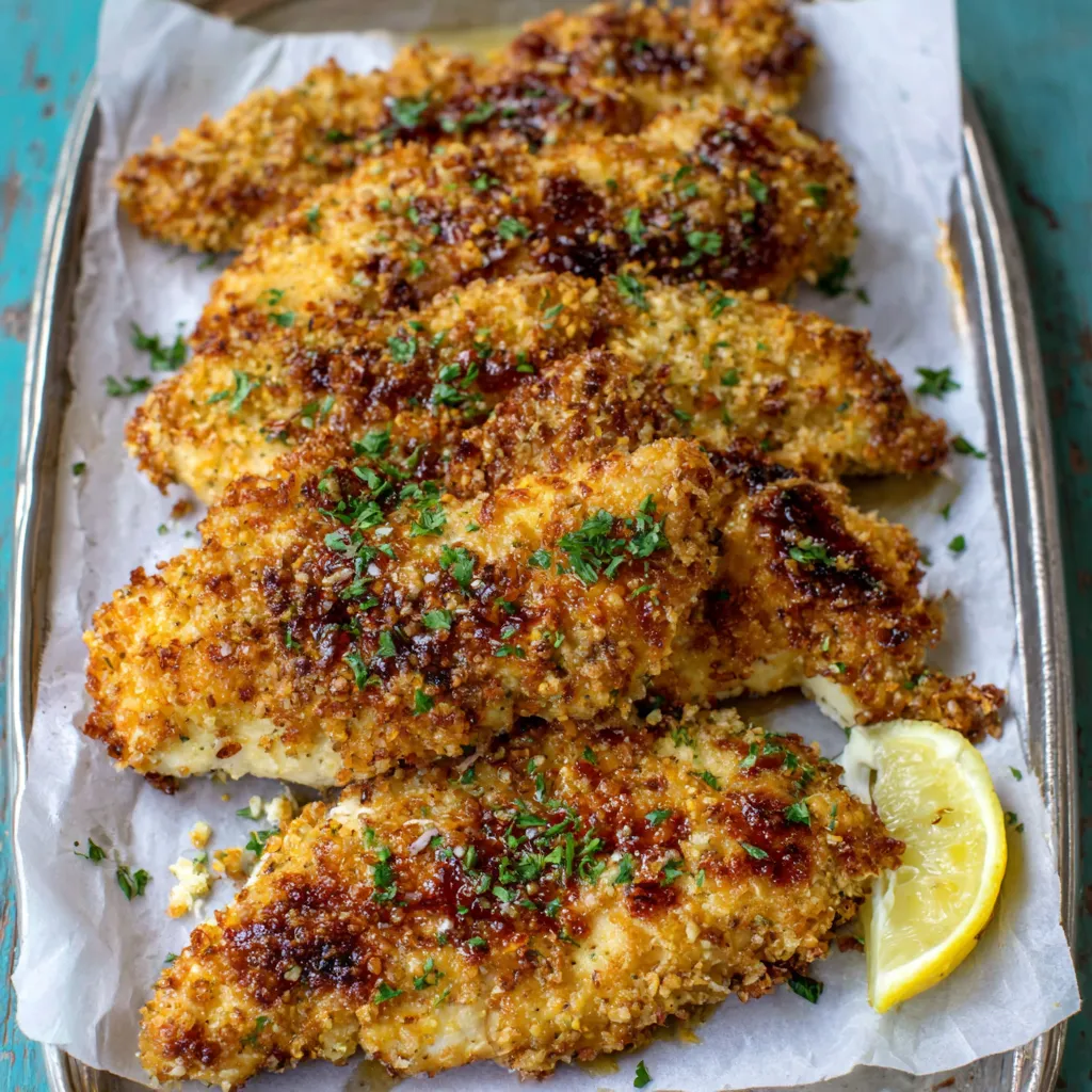 Close-up of delicious Mediterranean Chicken Tenders, showcasing their vibrant colors and textures.