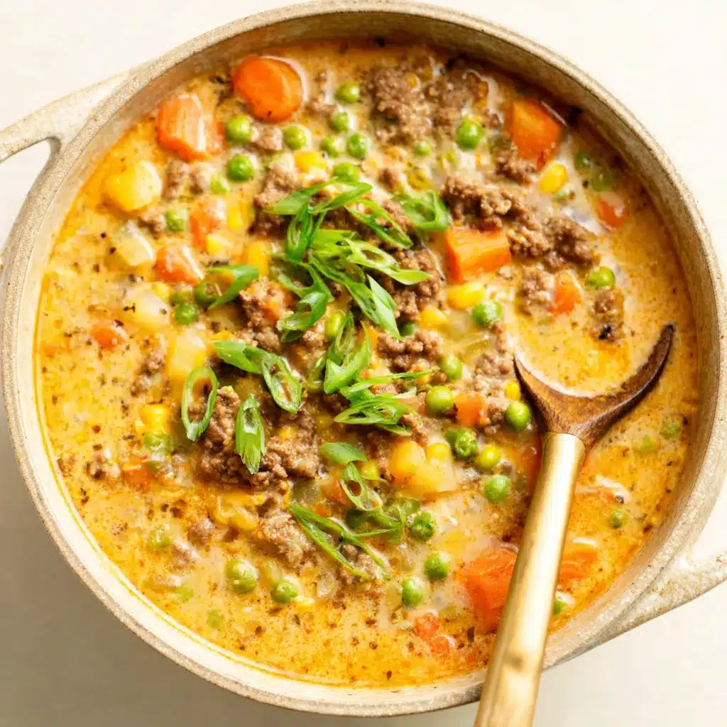 A hearty bowl of Shepherd's Pie Soup is presented as a comforting featured image.