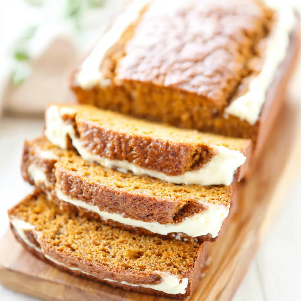 Cream Cheese Swirl Pumpkin Bread, a moist and delicious loaf, is the perfect fall treat.
