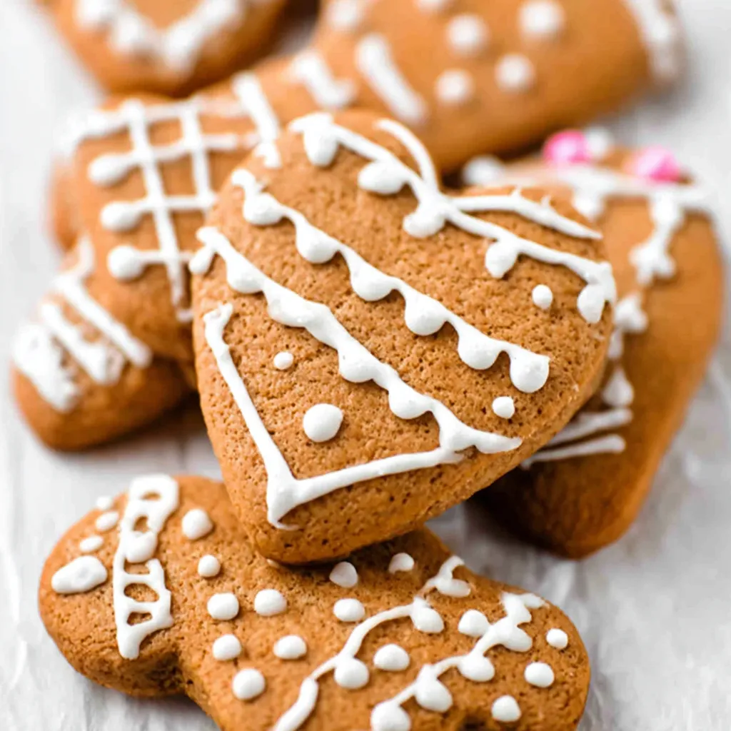 Soft Gingerbread Cookies are displayed in this featured image, highlighting their soft texture and festive appeal.