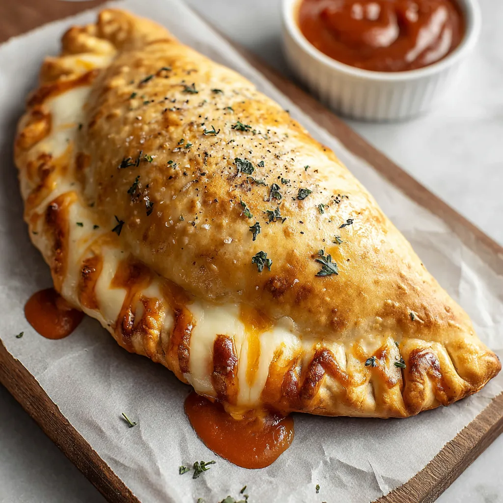 Protein Pizza Pockets Homemade Close-up shot of Homemade High Protein Pizza Hot Pockets showcasing the delicious filling and golden-brown crust.